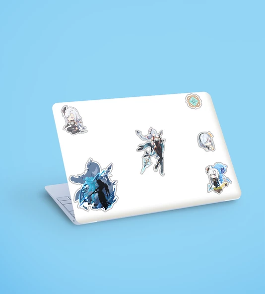 Genshin - Shenhe 2 Adet Sticker Seti Parlak Kağıt - oyun-süsleme-hediye çıkartmaları - 5