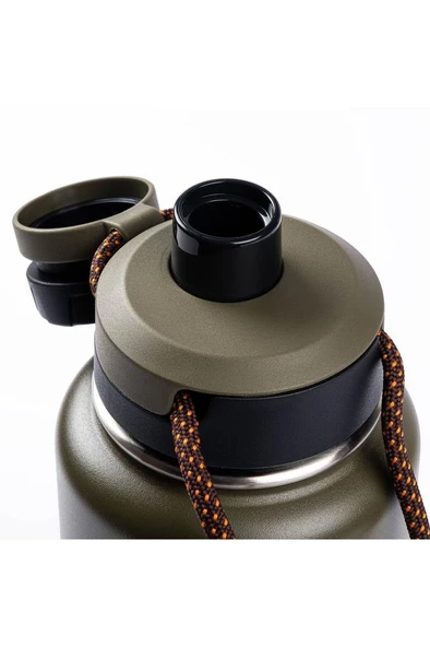 020-01-YEŞİL ÇİFT KATMANLI  PASLANMAZ ÇELİK TERMOS SU ŞİŞESİ 950ML - 2