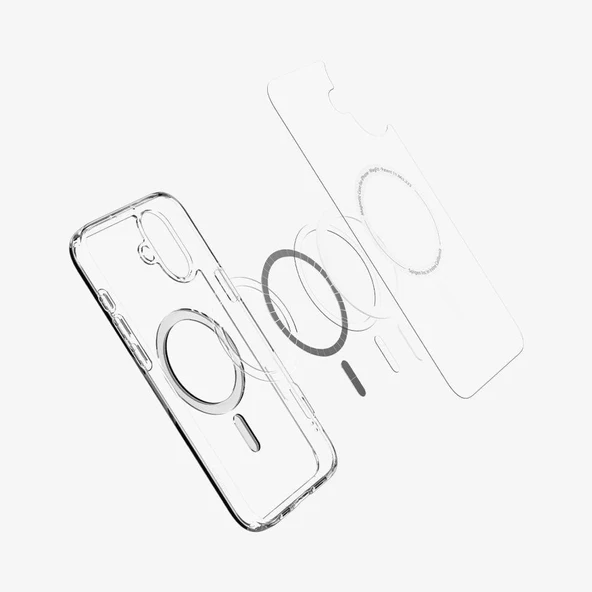 iPhone 16 Plus Kılıf Crystal MagSafe Özellikli Şeffaf - 4