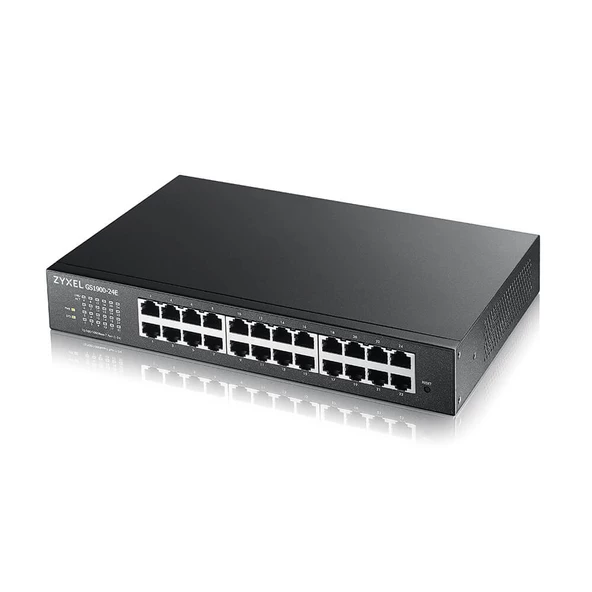 ZyXEL 24port GS1900-24E GIGABIT Yönetilebilir Switch RackMount - 1