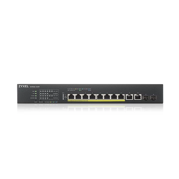 Zyxel Nebula Xs1930-12Hp 8 Port Multı-Gıgabıt Smart Managed Hybrıd Upoe Swıtch (375 Watt)
