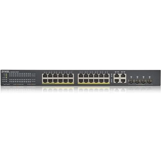 Zyxel Gs1920-24Hp V2 24P 100/1000 + 4Xdualsfp L2 Yönetilebilir Hybrıd Nebulaflex Poe Swıtch 375 Watt - 4