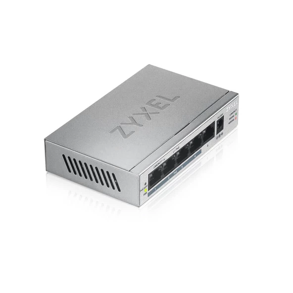 ZyXEL 5port 60w 4port PoE GS-1005HP GIGABIT Yönetilemez Switch Desktop - Resim 2