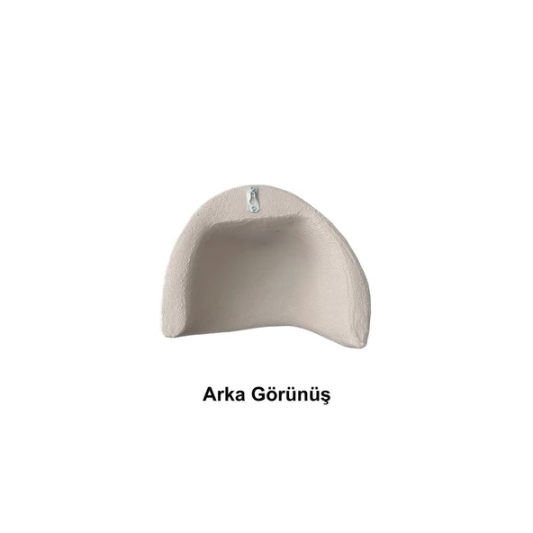 Fiberglass Duvar Apliği E14 Duylu  - 27x22 cm, Traverten Görünümlü Beton Grisi - 2