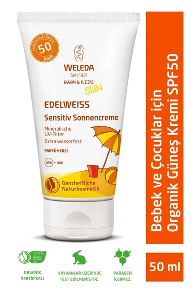 Edelweiss Organik Güneş Koruyucu Krem 50 ml Spf 50