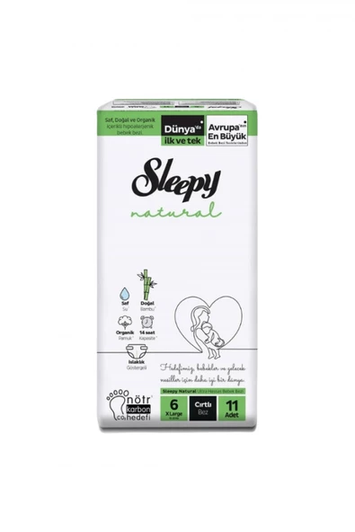 Sleepy Natural Bebek Bezi 6 Numara 11 Adetli