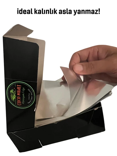 45 Mikron 1kg kesilmiş hazır Alüminyum Folyo, Nargile Folyosu, Nargile Kömürü - 4