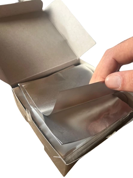 45 Mikron 1kg kesilmiş hazır Alüminyum Folyo, Nargile Folyosu, Nargile Kömürü - 3