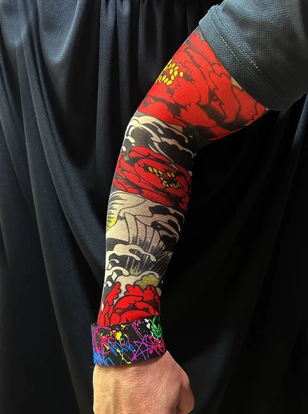 Giyilebilir Kol Dövmesi Çorap Dövme 3D Baskılı Kol Bacak Dövme 2 Adet Model 2 ürün görseli 1