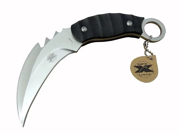 DPX Gear Kargo X 0485 Tırtıklı Karambit Outdoor Bıçak 20 cm - Kılıflı