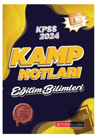 2024 KPSS Eğitim Bilimleri Kamp Notları/Pegem Akademi