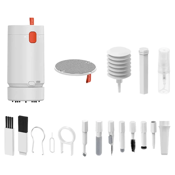 21 in 1 Şarjlı Süpürge Airpods Kılıf Klavye Kulaklık Elektronik Cihaz Temizleme Kiti - 2