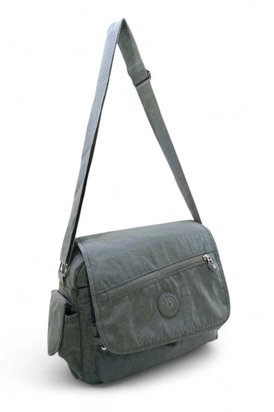 Kadın Postacı Omuz Okul Çantası Klinkır Çapraz Askılı Çok Cepli Su İtici Hafif Kumaş 30*25 Cm - 12