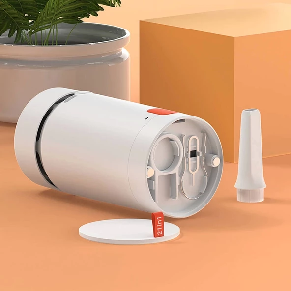21 in 1 Şarjlı Süpürge Airpods Kılıf Klavye Kulaklık Elektronik Cihaz Temizleme Kiti - 12