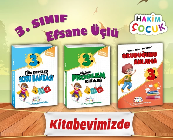 3.Sınıf Tüm Dersler Soru Bankası+Çözümlü Problem Kitabı+Okuduğunu Anlama ürün görseli 1