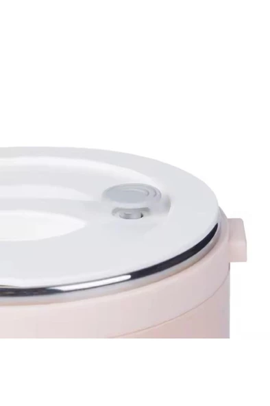 FOOD QIGAR Paslanmaz Çelik Yuvarlak Yemek Taşıma Kabı 1.3 lt - 4
