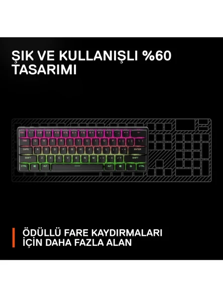 SteelSeries Apex Pro Mini Wireless İngilizce Kablosuz Mekanik Oyuncu Klavyesi - 5
