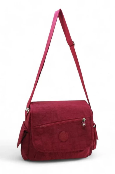 Kadın Postacı Omuz Okul Çantası Klinkır Çapraz Askılı Çok Cepli Su İtici Hafif Kumaş 30*25 Cm - 6