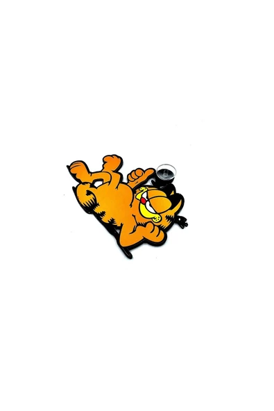 Garfield Karakter Vantuzlu Pleksi Cam Süsü - Garfield Cam Süsü Cam Süsü Model 1 - Resim 3