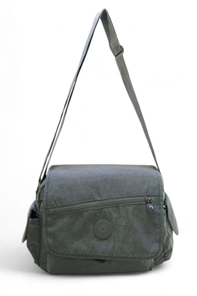 Kadın Postacı Omuz Okul Çantası Klinkır Çapraz Askılı Çok Cepli Su İtici Hafif Kumaş 30*25 Cm - 11