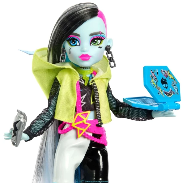 Monster High Gizemli Arkadaşlar Neon 3. Seri Frankie Stein HNF79 - Resim 2