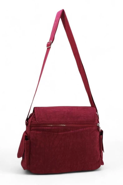 Kadın Postacı Omuz Okul Çantası Klinkır Çapraz Askılı Çok Cepli Su İtici Hafif Kumaş 30*25 Cm - 8