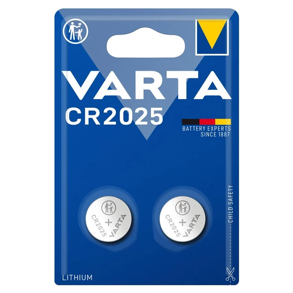 Varta Lityum Düğme Pil 3 V 2 Li Blister CR 2025