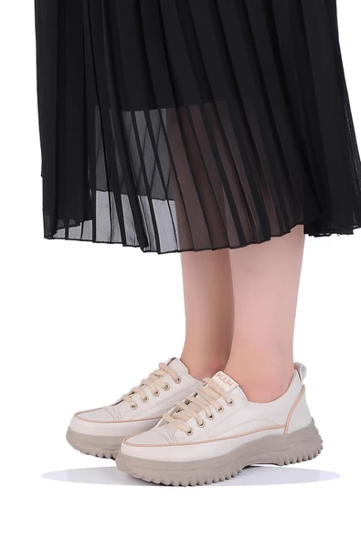 Kuum London K108950 Bej Exclusıve Kadın Kışlık Casual Ayakkabı - 2