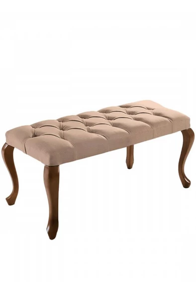 Civan Ayak Ucu Bench Açık Kahve Kapitoneli Yatak Odası Antre Dinlenme Bekleme Alanı - 2