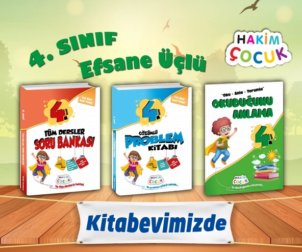 4.Sınıf Tüm Dersler Soru Bankası+Çözümlü Problem Kitabı+Okuduğunu Anlama - 1