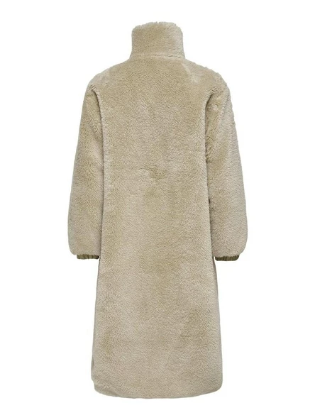 Only Sascha Contrast Sherpa Uzun Kadın Ceket 15325211 - 2