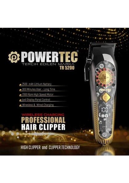 Powertec TR-5200 Saç Kesim Makinası