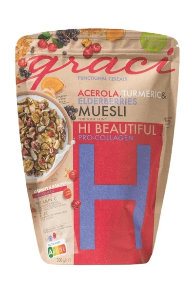 Graci ( Hi Beautıful ) - Barbados kirazı , Mürver ve Zerdeçallı Kahvaltılık Gevrek