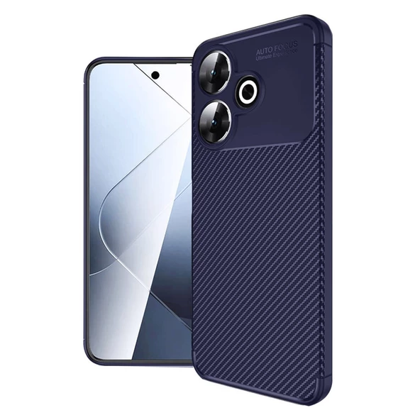 Xiaomi Redmi 13 4G Kılıf Focus Carbon Silikon Kapak - 4