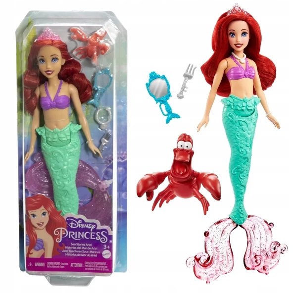 Disney Princess Deniz Kızı Ariel Ve Aksesuarları HLW34