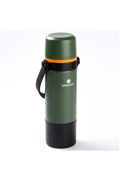 HAERS YEŞİL ÇİFT KATMANLI KAHVE DEMLEME APARATLI PASLANMAZ ÇELİK TERMOS 650ML