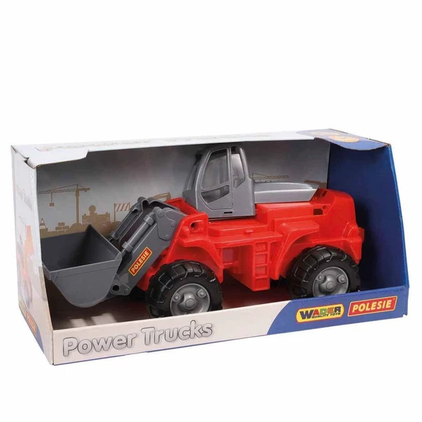 Polesie 36780 Power Trucks Yükleyici Traktör (Kepçe) - Kırmızı - 3