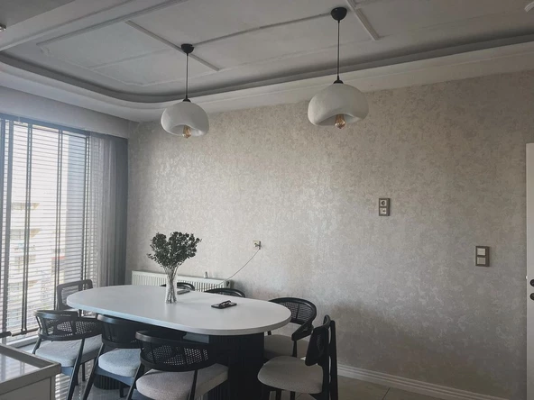 Bone Avize Sarkıt Aydınlatma - 40 cm, Beton Grisi Fiberglass, Beton Görünümlü Sıva, E27 Duy - 3