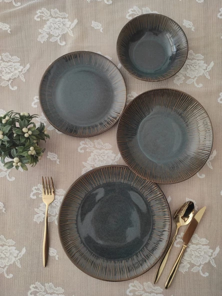 Zenith Maar Porselen 24 Parça 6 Kişilik Yemek Takımı - 7