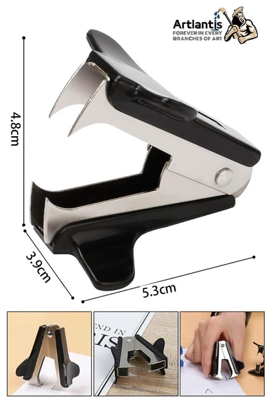 Siyah Zımba Teli Sökücü 2 Adet 24/6 ve No 10 Zımba Teli Çıkarıcı Paslanmaz Çelik Metal Zımba Sökücü - 2