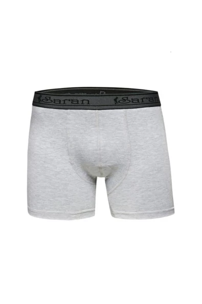 Saran Erkek Likralı Pamuklu Boxer 3103 - 6 Adet  M Gri