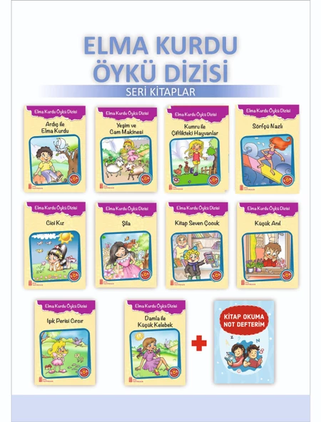 Ata 3.Sınıflar İçin Elma Kurdu Öykü Dizisi+Kitap Okuma Not Defteri ürün görseli 1