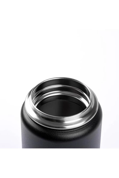 HAERS SİYAH ÇİFT KATMANLI  PASLANMAZ ÇELİK TERMOS SU ŞİŞESİ 710ML - 3