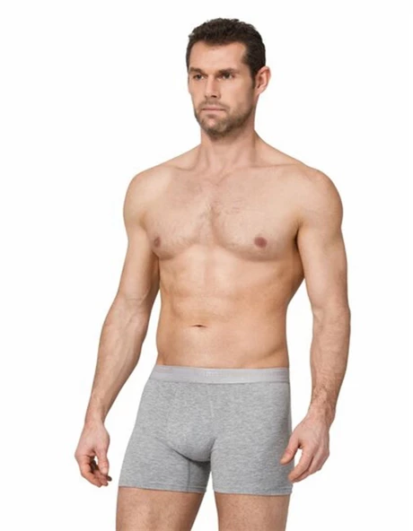 Namaldı Erkek Likralı Boxer 128 - 6 Adet  M Gri - Resim 4