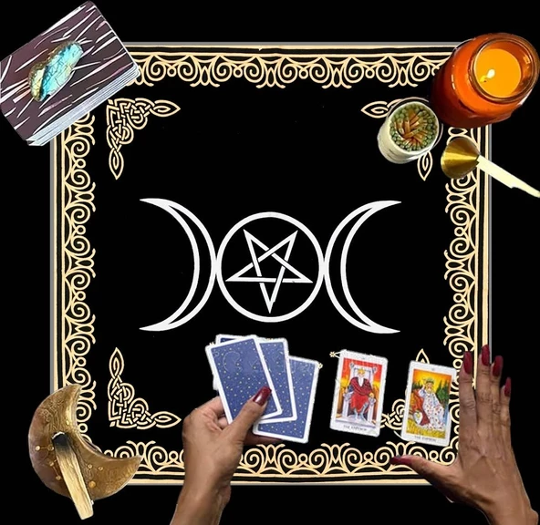Sunak Bezi, Wiccan Malzemeleri, Spiritüel Tarot Bezi Astroloji Tarot Duvar Dekoru, Kutsal Bez