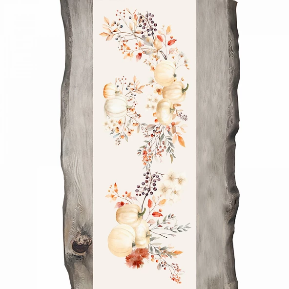 Sonbahar Serisi Balkabakları - Balkabağı Ranır- Runner 45 x 140cm.