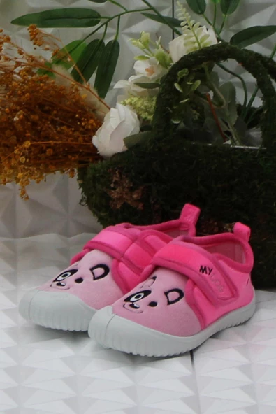 Fort Gzr 03198 Pembe Anaokulu Kreş Ev Kız Çocuk Panduf Ayakkabı - 3
