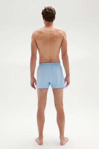 Erdem Erkek Penye Düz Renk Boxer 1400 - 3 Adet  M Açık Mavi - 3