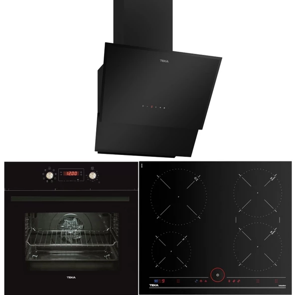 Teka Ankastre Set Siyah (TVT 60 BK- HAK 629 BK- IT 6450)