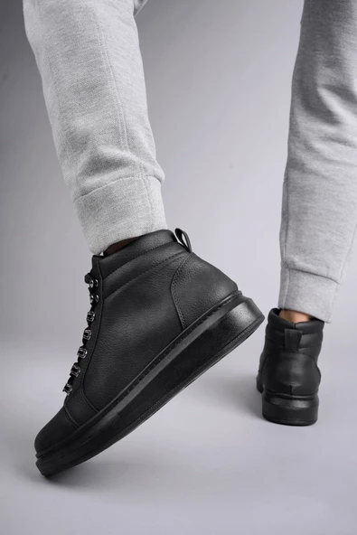 Stalvard Ottawa Bağcıklı Cilt Erkek Günlük Spor Bot ST Siyah - 3